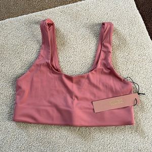 Girlfriend collective copper scoop bralette - small